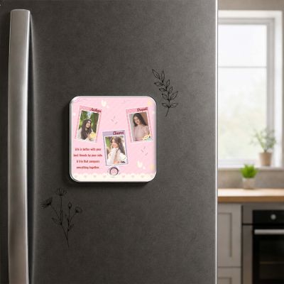 Gift for Trio Friends Personalized Musical Fridge Mganet with Playing Song Feature Friendship Gift for Trio  Birthday Gift for Bestie